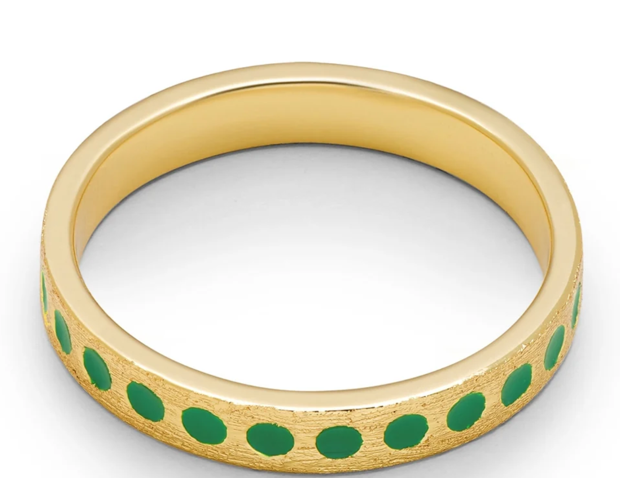 Pattern Ring vergoldet light green- LULU