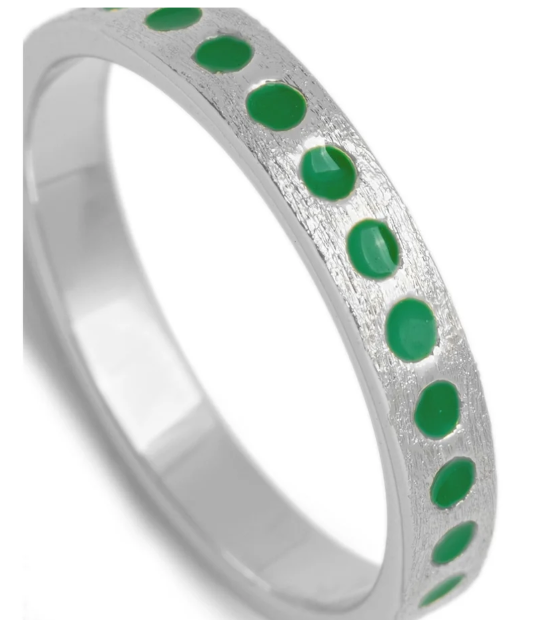 Pattern Ring silber light green - LULU