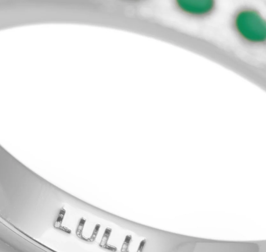 Pattern Ring silber light green - LULU