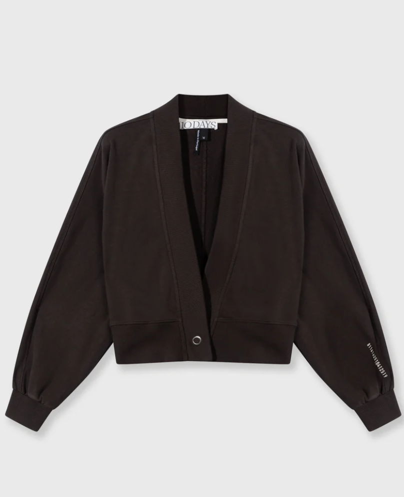 CROPPED CARDIGAN chocolate - 10 DAYS
