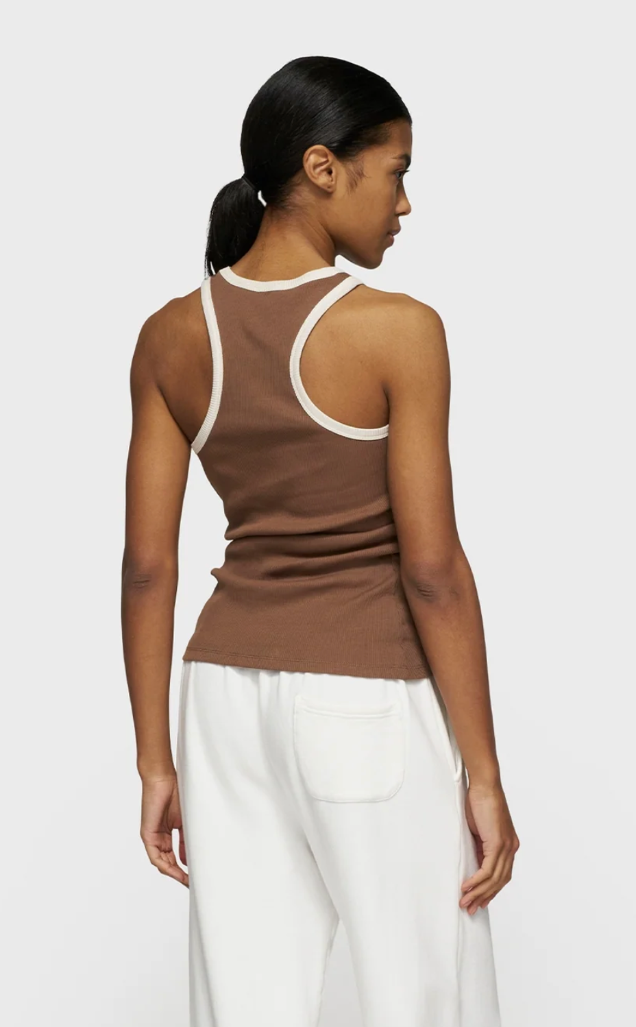 Tank Top rib Contrast Truffleff - 10DAYS