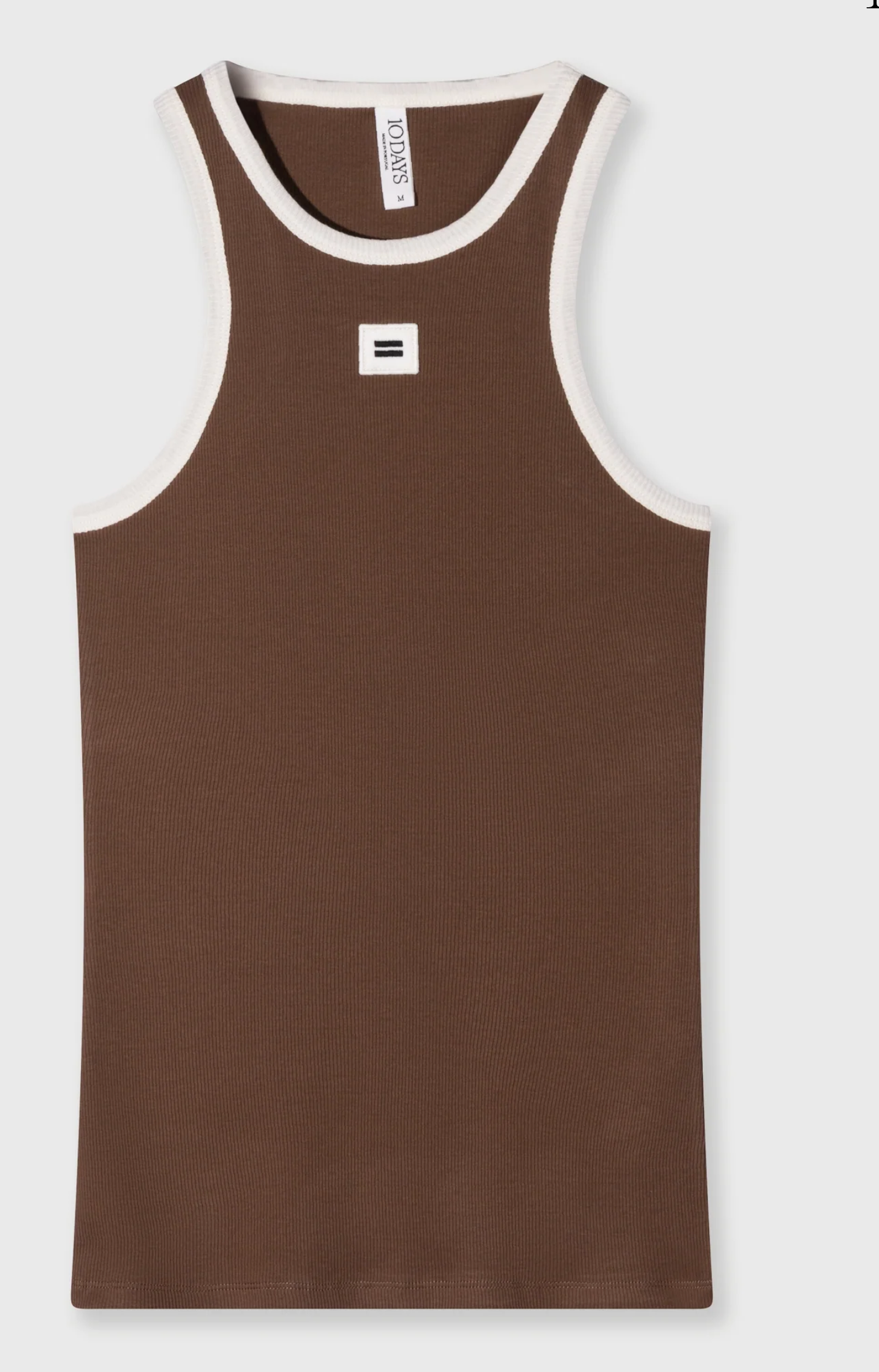 Tank Top rib Contrast Truffleff - 10DAYS
