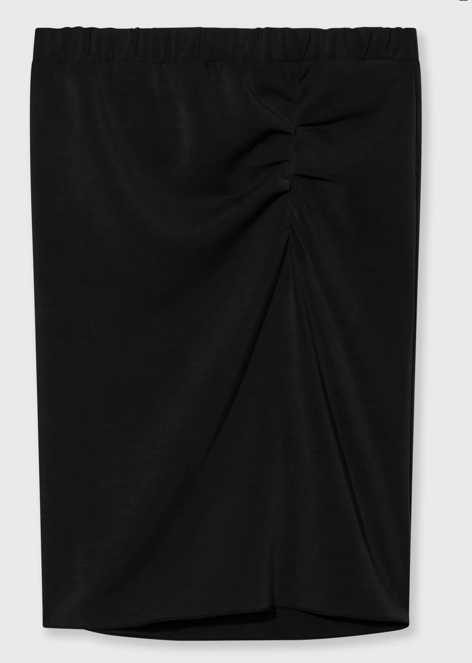 soft scuba gathering skirt. black  - 10DAYS