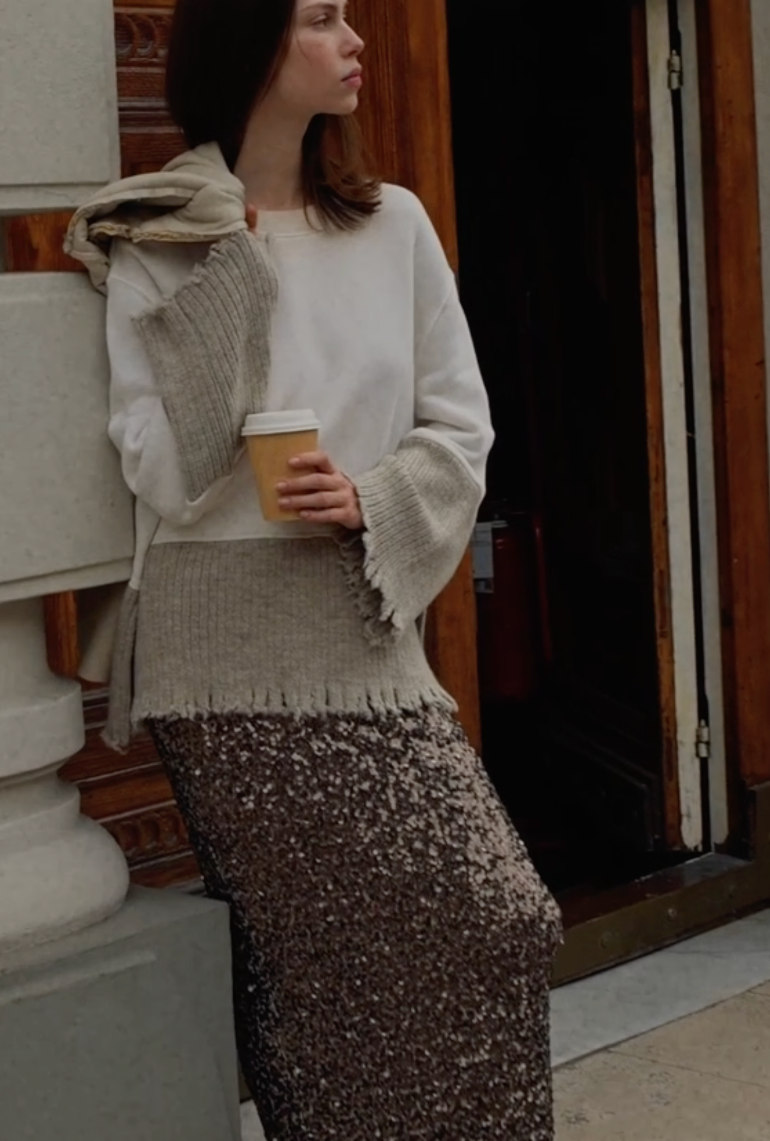 Sweater Planet COLD DYE Vanilla  - LIV BERGEN
