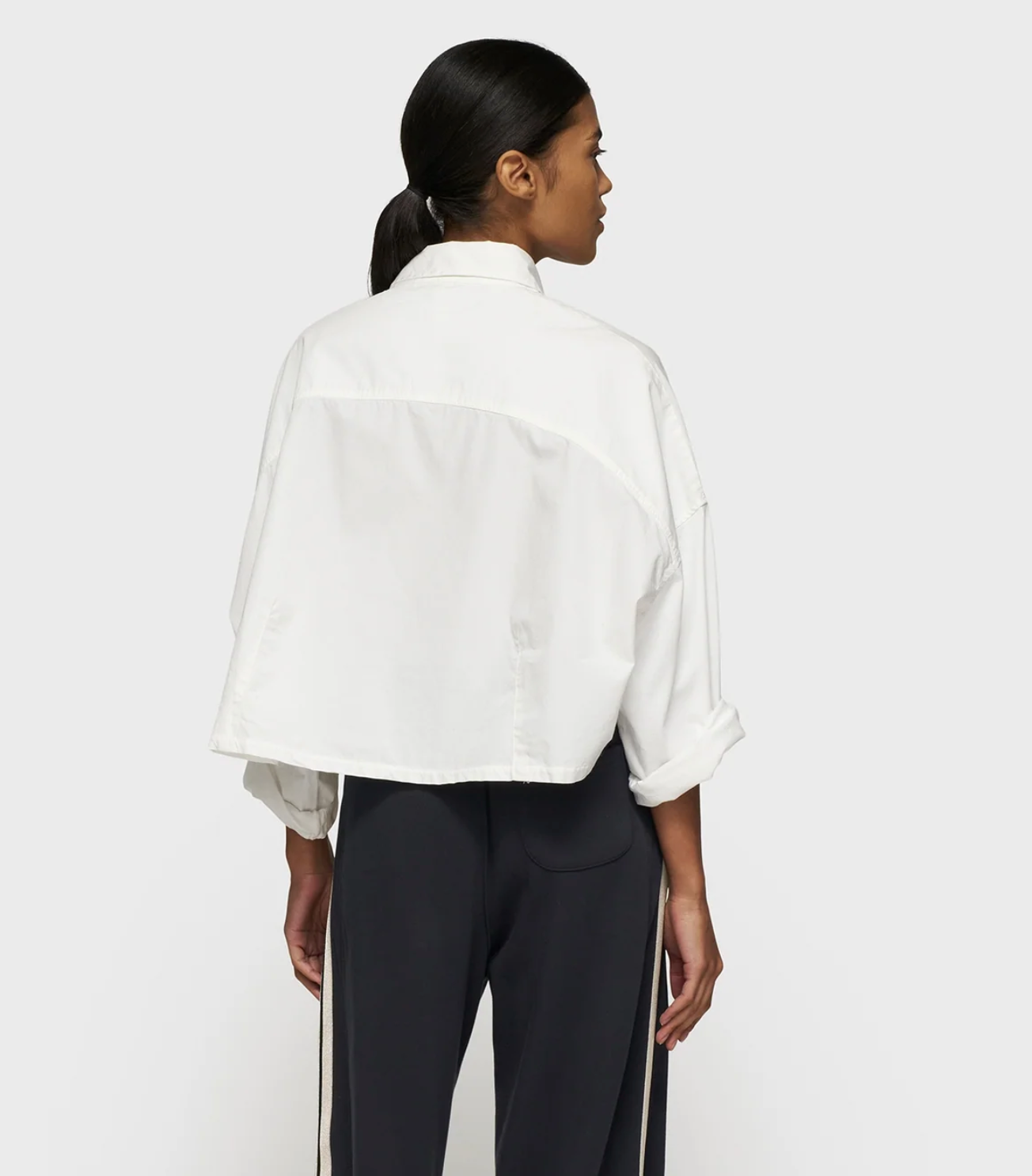 Oversized Cropped Shirt in ecru/weiß- 10 Days