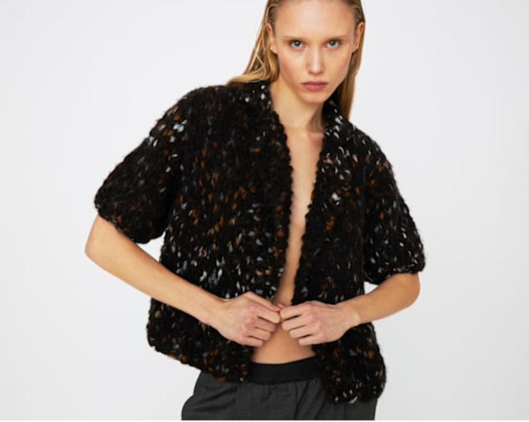 LADIES HANDKNIT CARDIGAN black - Dawn x Dare