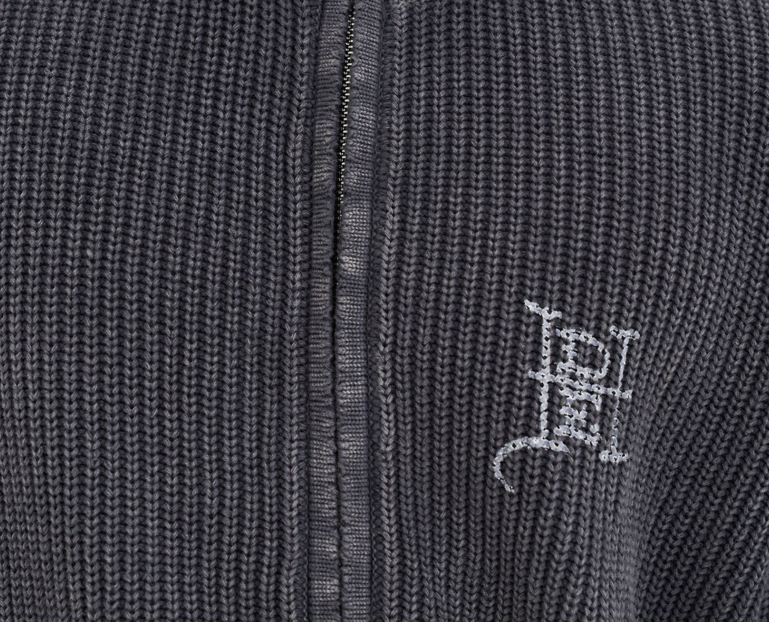 Skull And Snake Zip Thru Jumper Charcoal - Ed Hardy