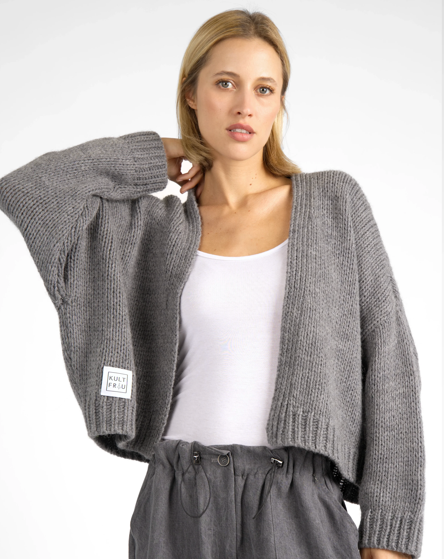 ALIXA   Strickcardigan dark grey - KULTFRAU