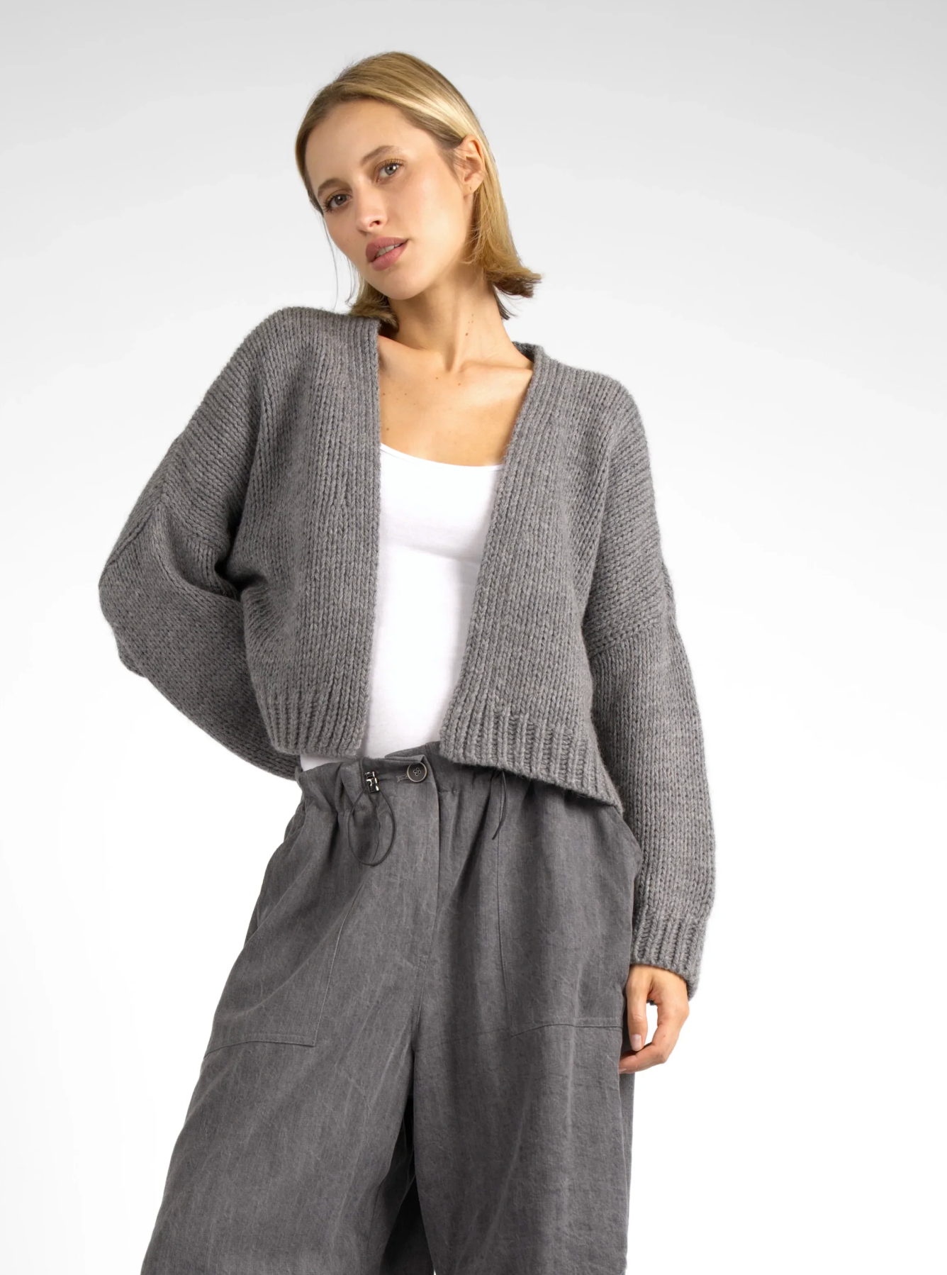 ALIXA   Strickcardigan dark grey - KULTFRAU