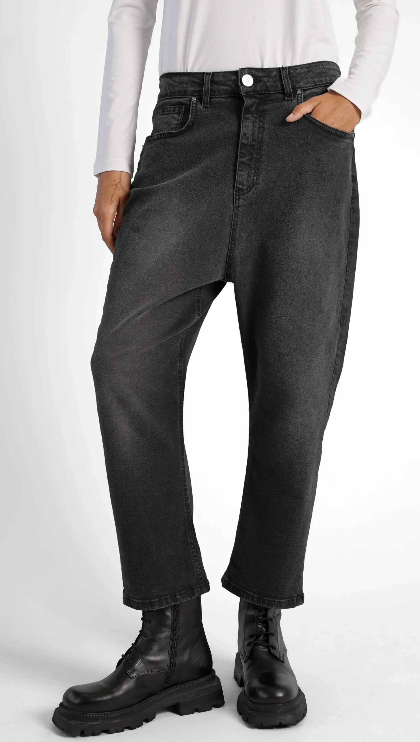 JEANY Baggy Jeans faded black - KULTFRAU