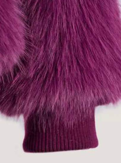Blouson Faux Fox FUR PLUM - maze
