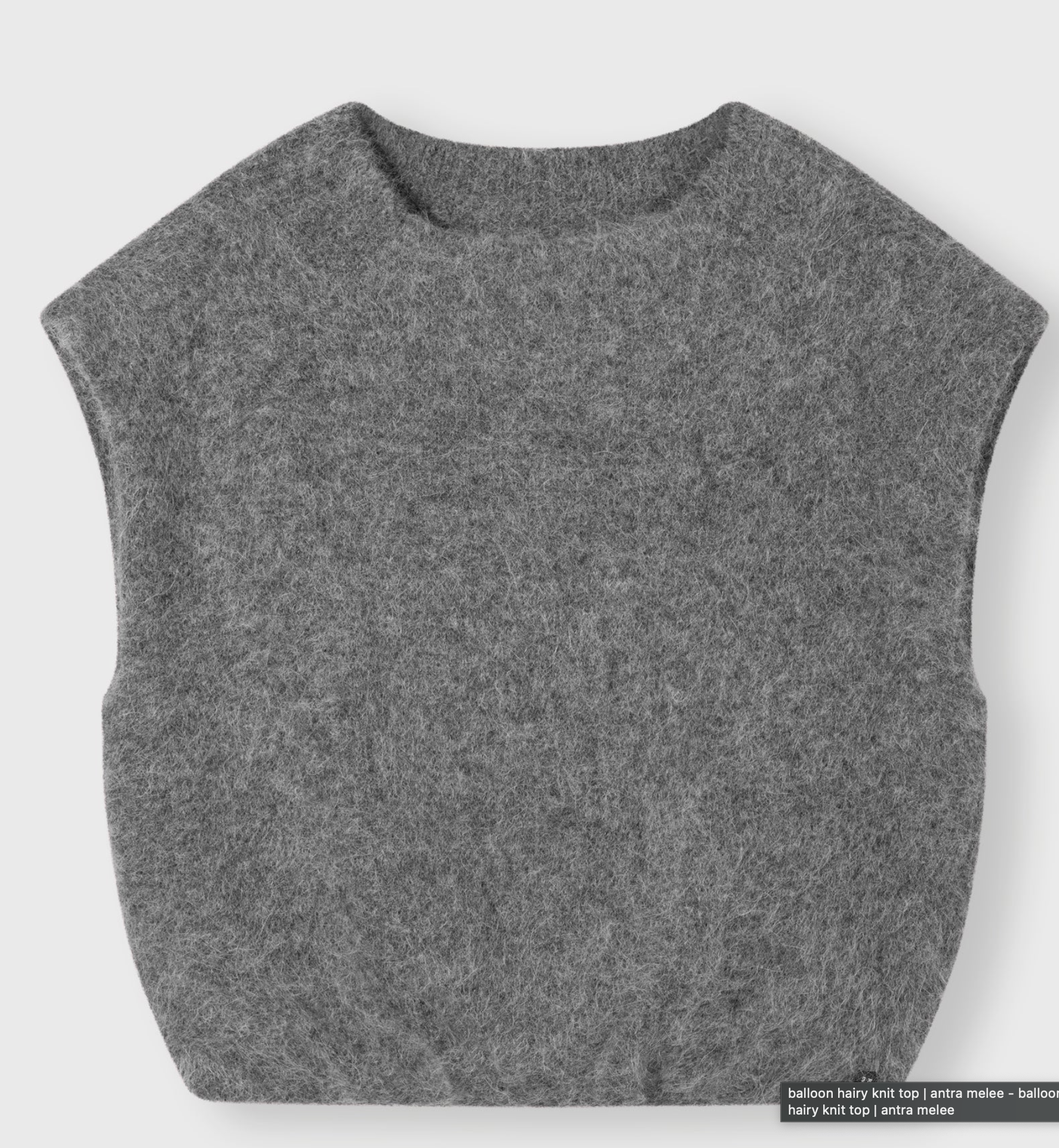 balloon hairy knit top grey - 10DAYS