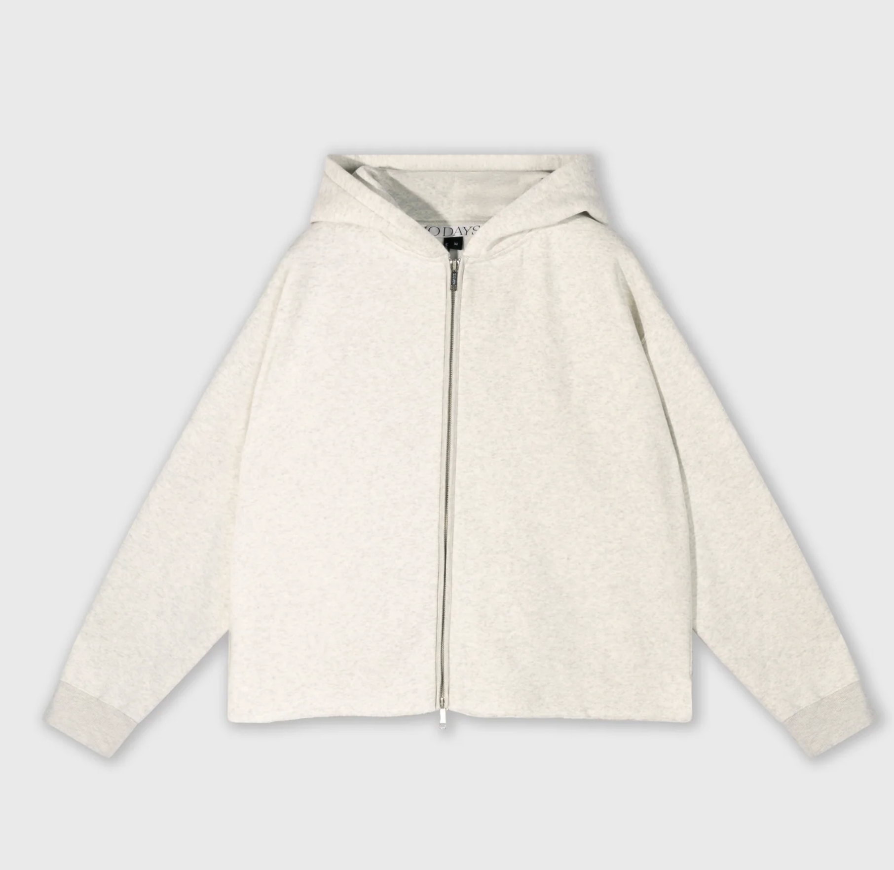 STATEMENT ZIP HOODIE SOFT WHITE - 10DAYS