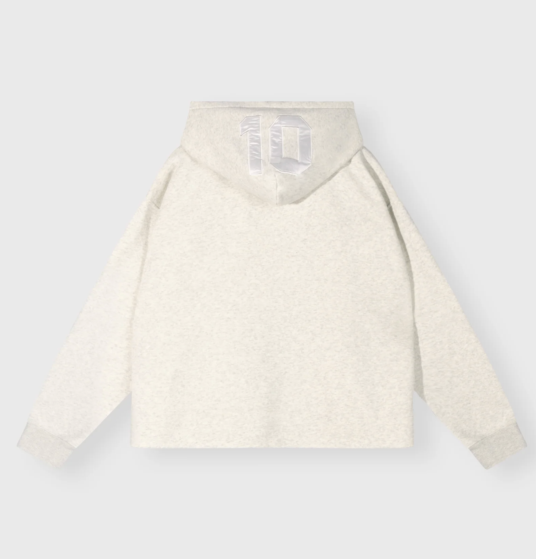 STATEMENT ZIP HOODIE SOFT WHITE - 10DAYS