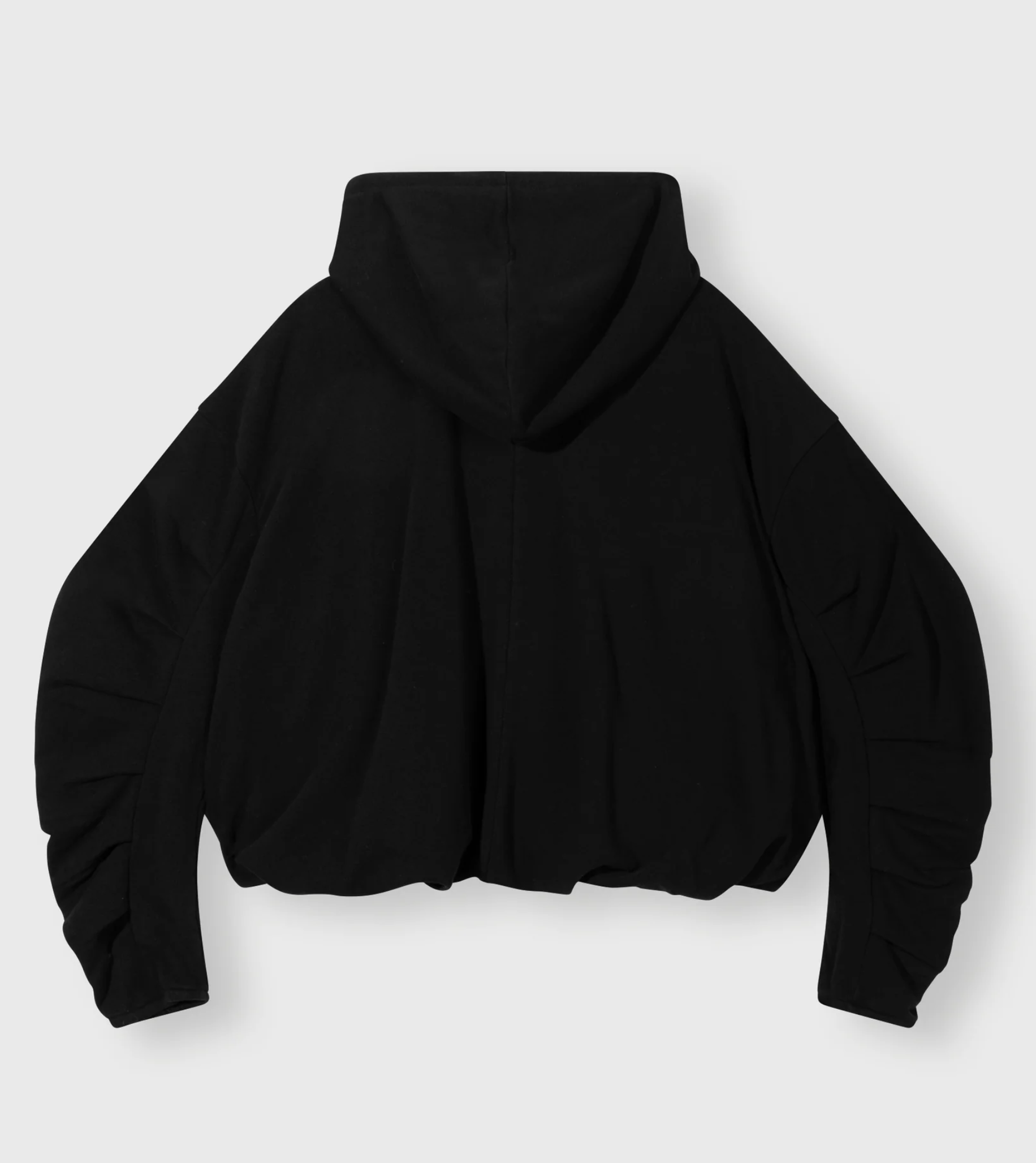 Pleated Balloon Hoodie black  - 10DAYS