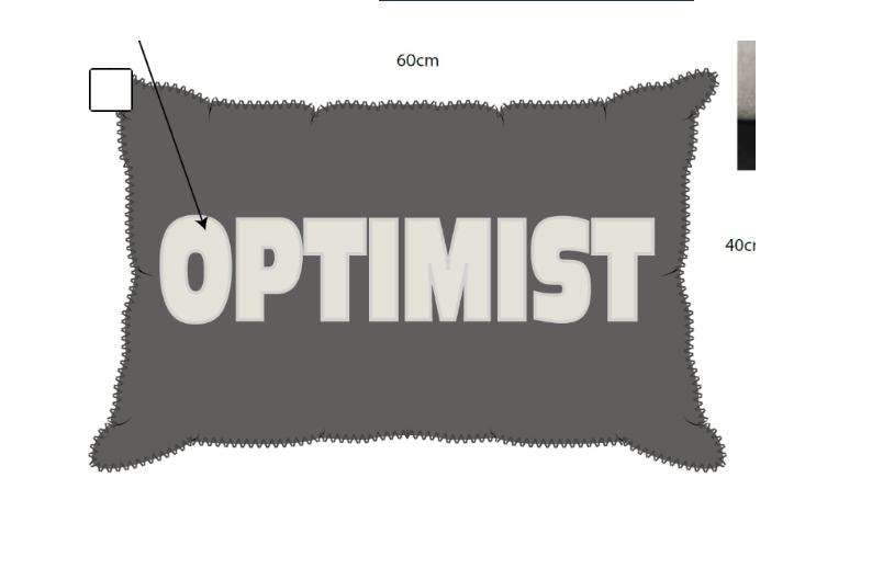 Kissen OPTIMIST anthramelange - The Shirt Project