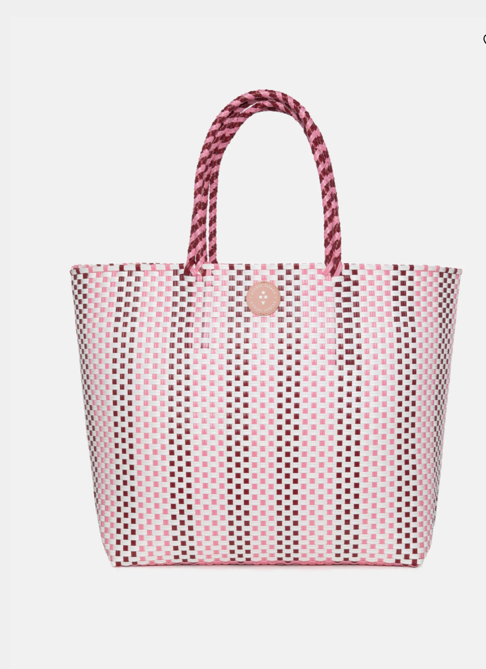 WOVEN TOTE BAG PINK - Sorbet Island