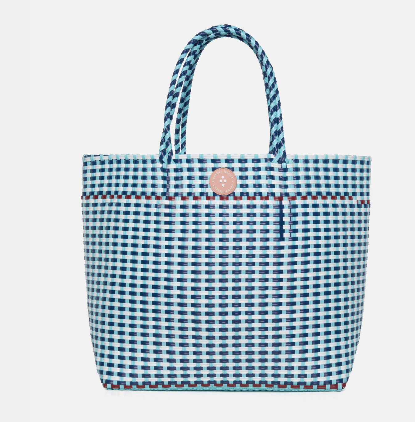 WOVEN TOTE BAG LIGHT BLUE  - Sorbet Island