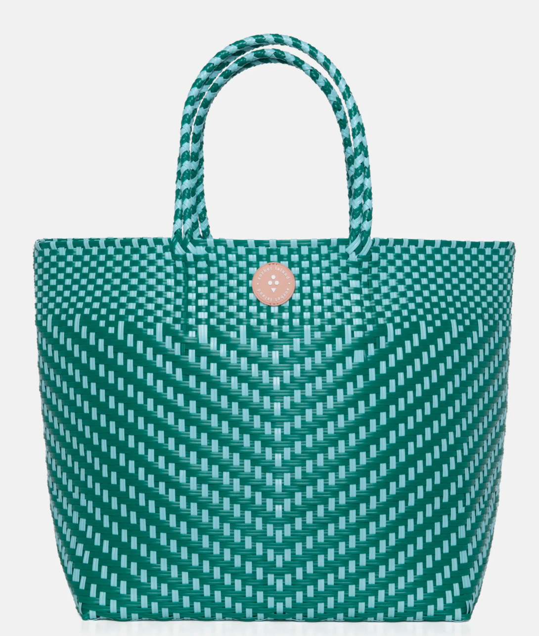 WOVEN TOTE BAG TURQUOISE - Sorbet Island