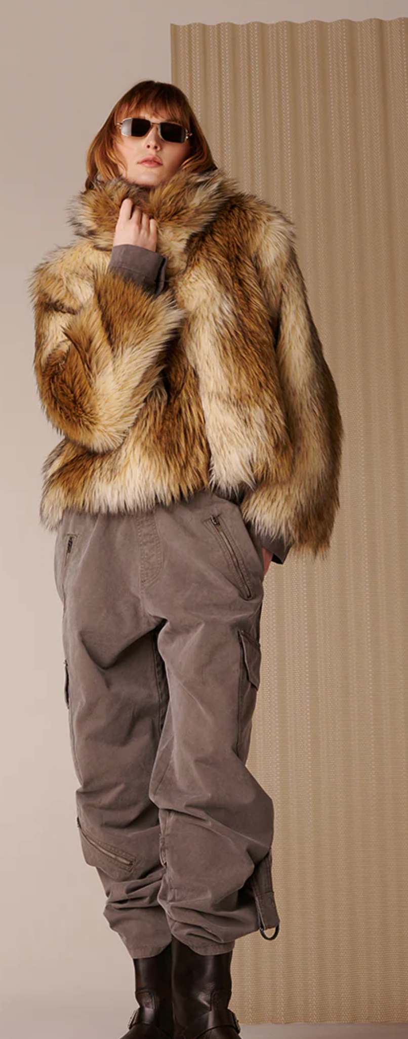 Jacke fake fur in fox - LIV BERGEN