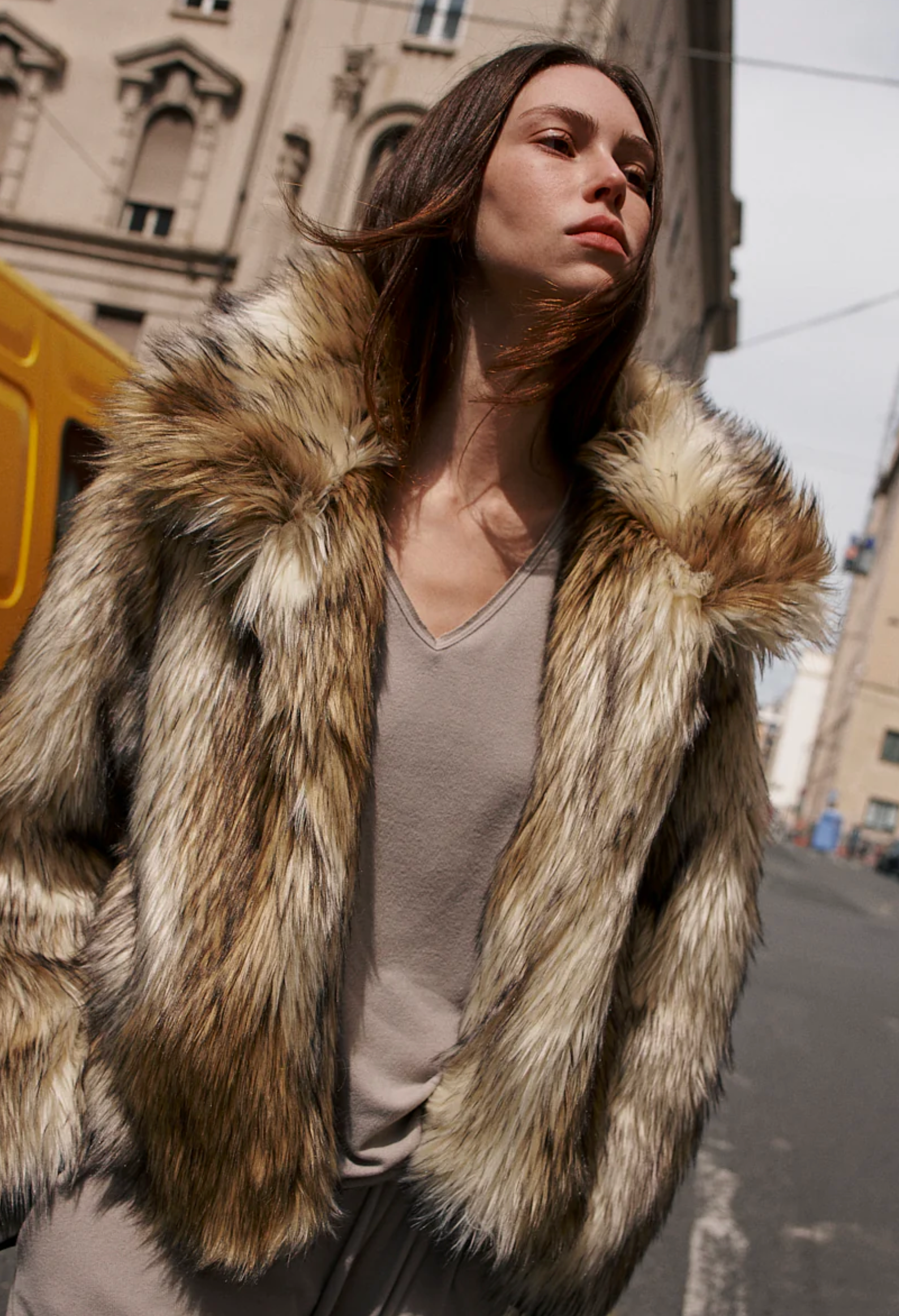 Jacke fake fur in fox - LIV BERGEN