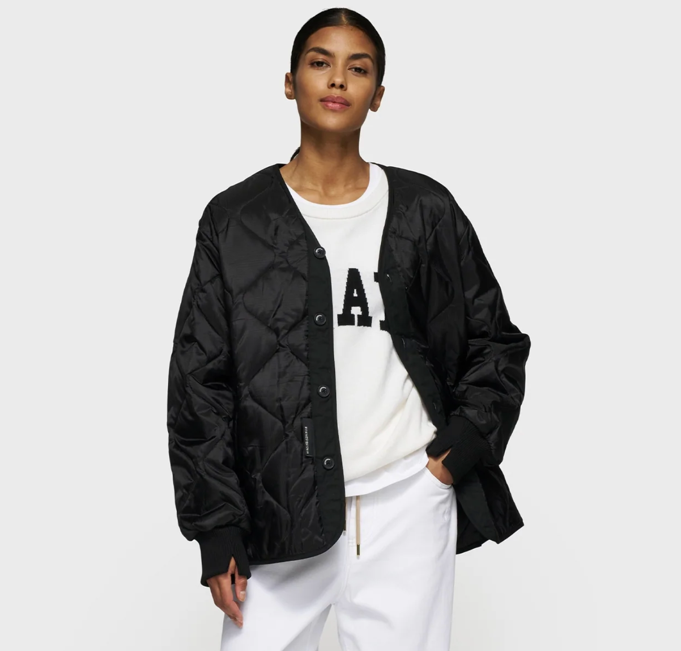 Light padded Jacket black  - 10DAYS