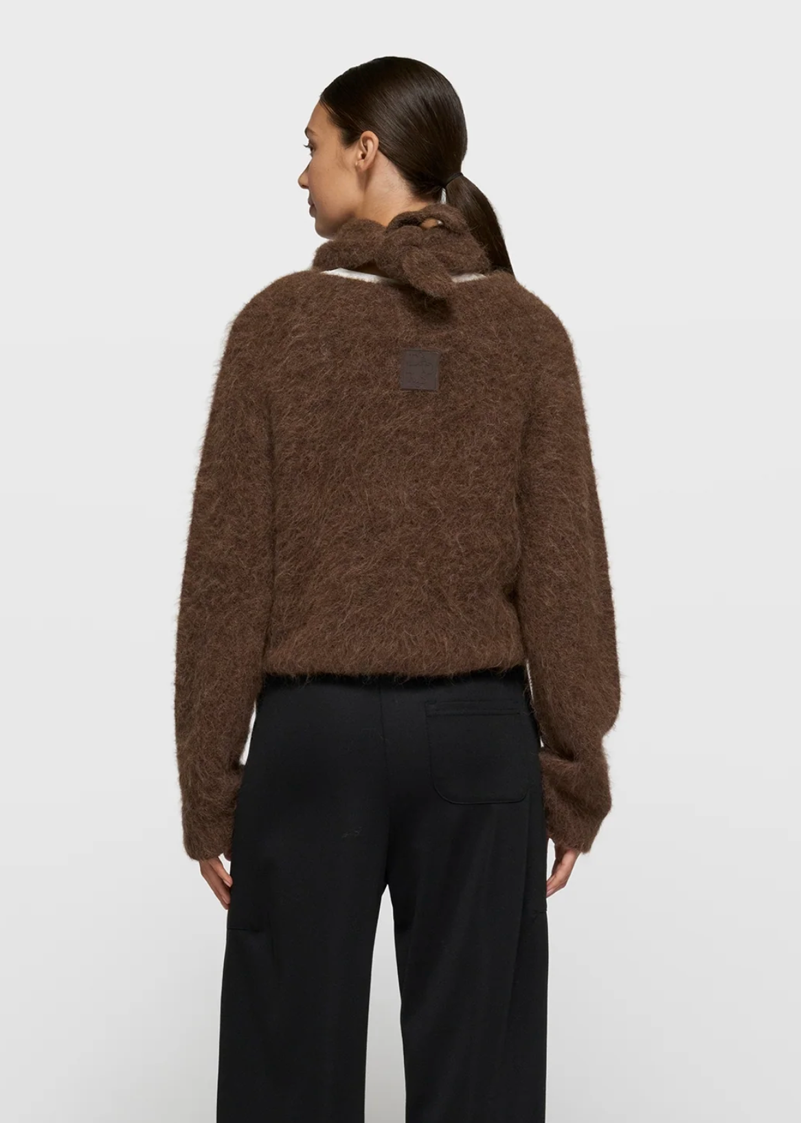 hairy knit sweater pleats  - 10DAYS
