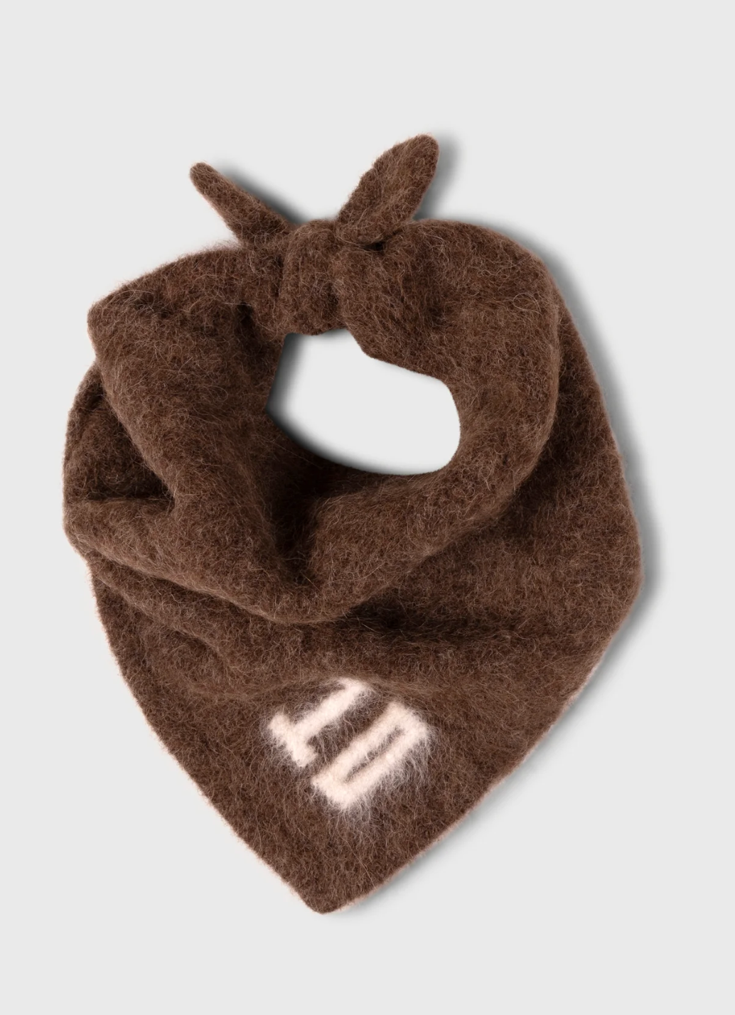 hairy knit bandana ecru und dark tuffle - 10DAYS