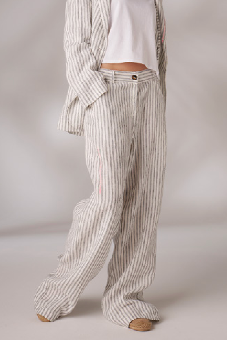 Pants WILD_B_STRIPE WHITE - Liv Bergen