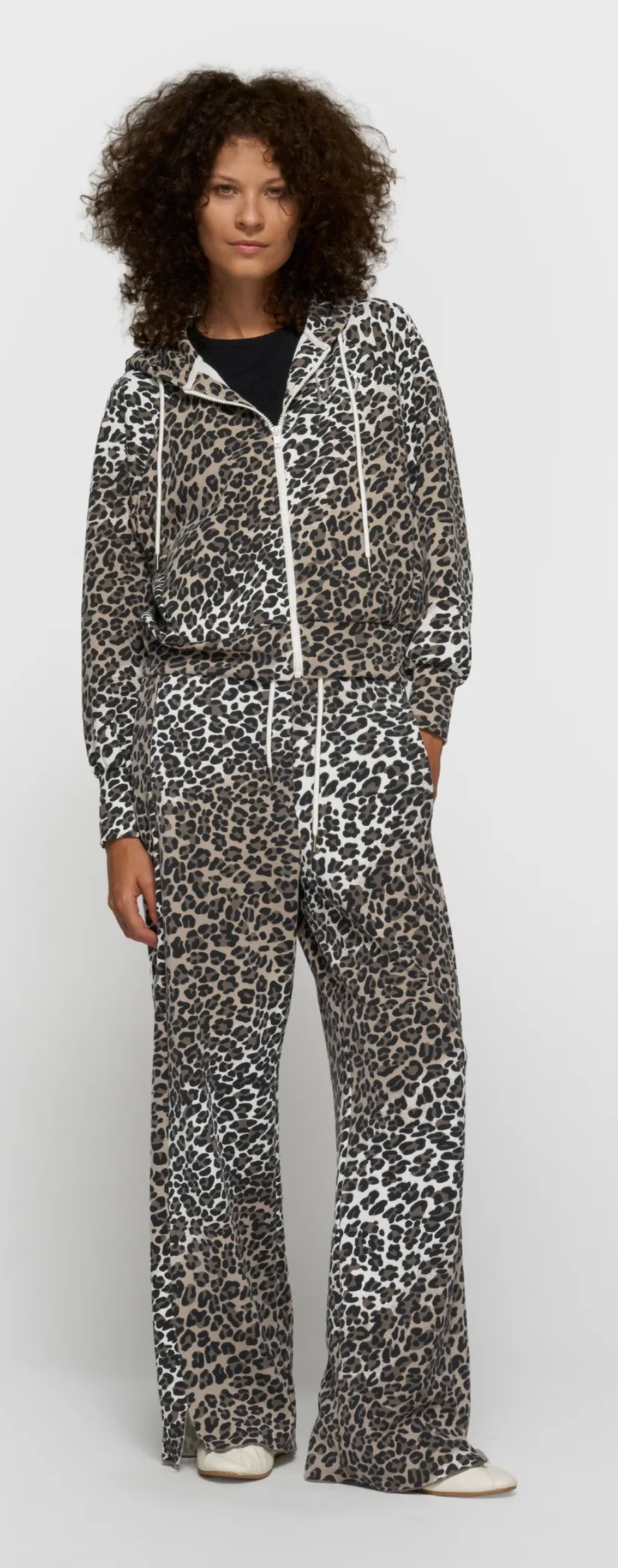 soft scuba hoodie leopard- 10DAYS