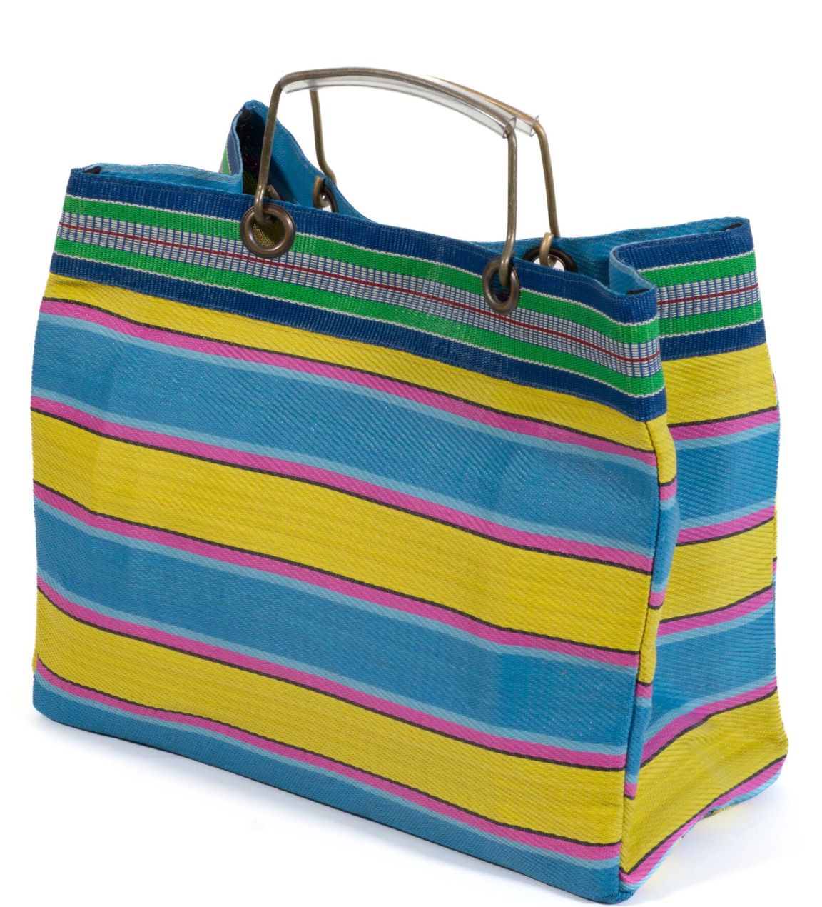 Tasche JAIME hellblau + gelb - mossapour