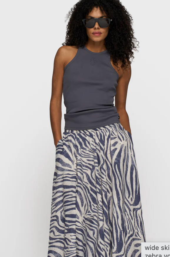 wide skirt zebra voile - 10DAYS