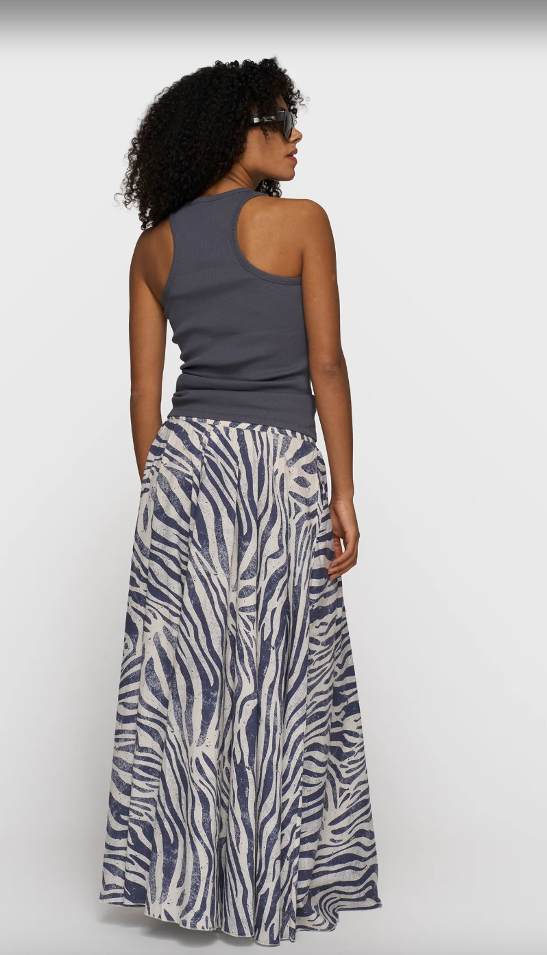 wide skirt zebra voile - 10DAYS