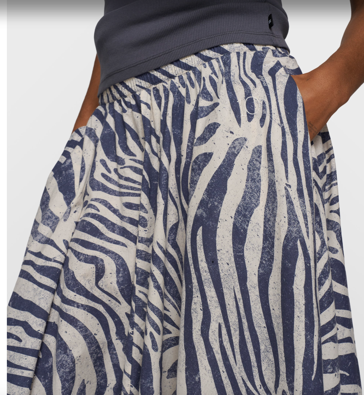 wide skirt zebra voile - 10DAYS