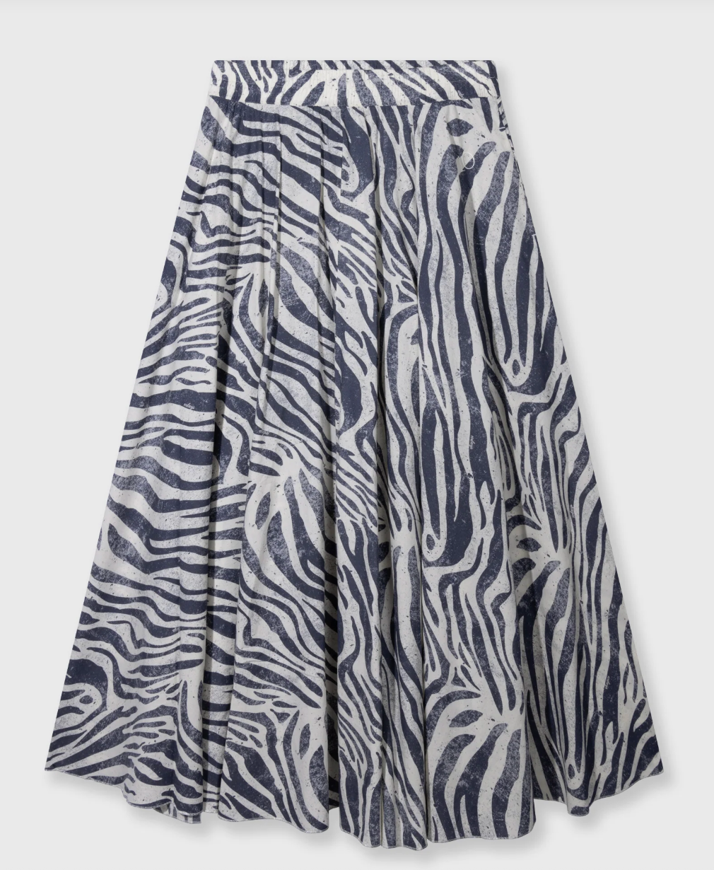 wide skirt zebra voile - 10DAYS