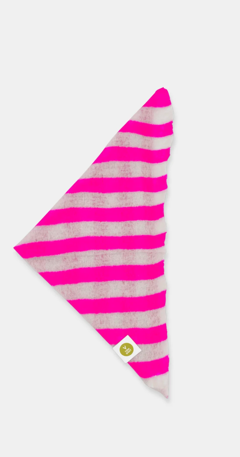Bandana Neon Pink/Light Grey -  V von Goat
