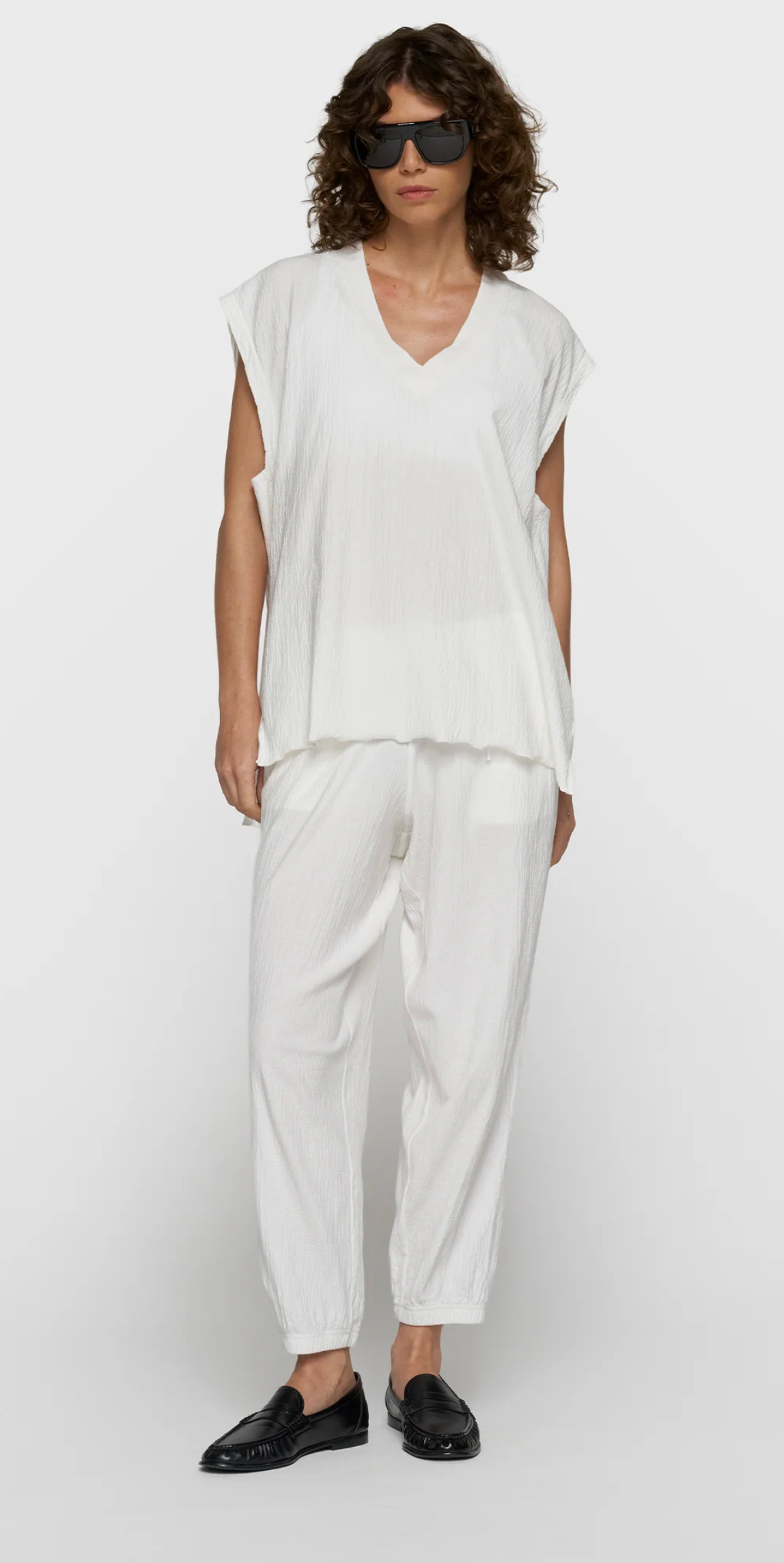 v-neck crinkle top - 10DAYS