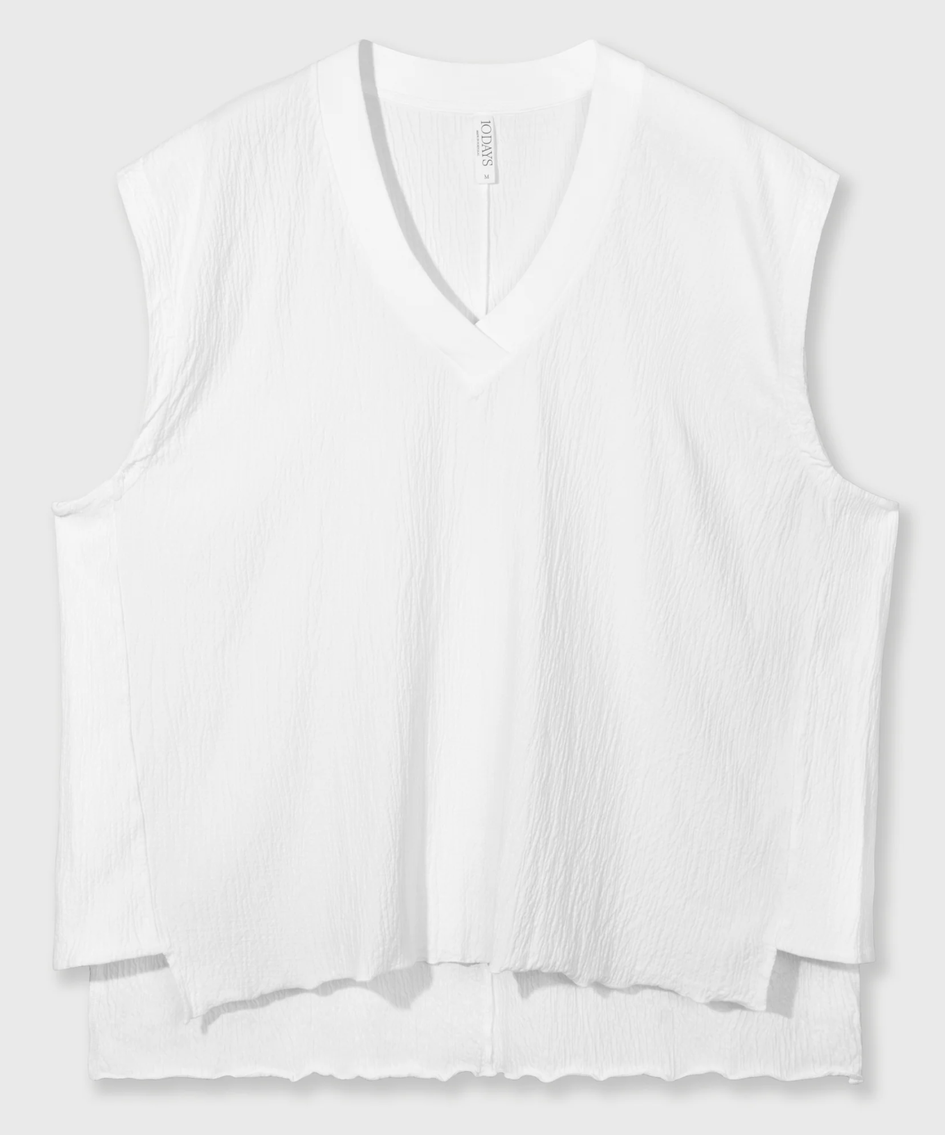 v-neck crinkle top - 10DAYS