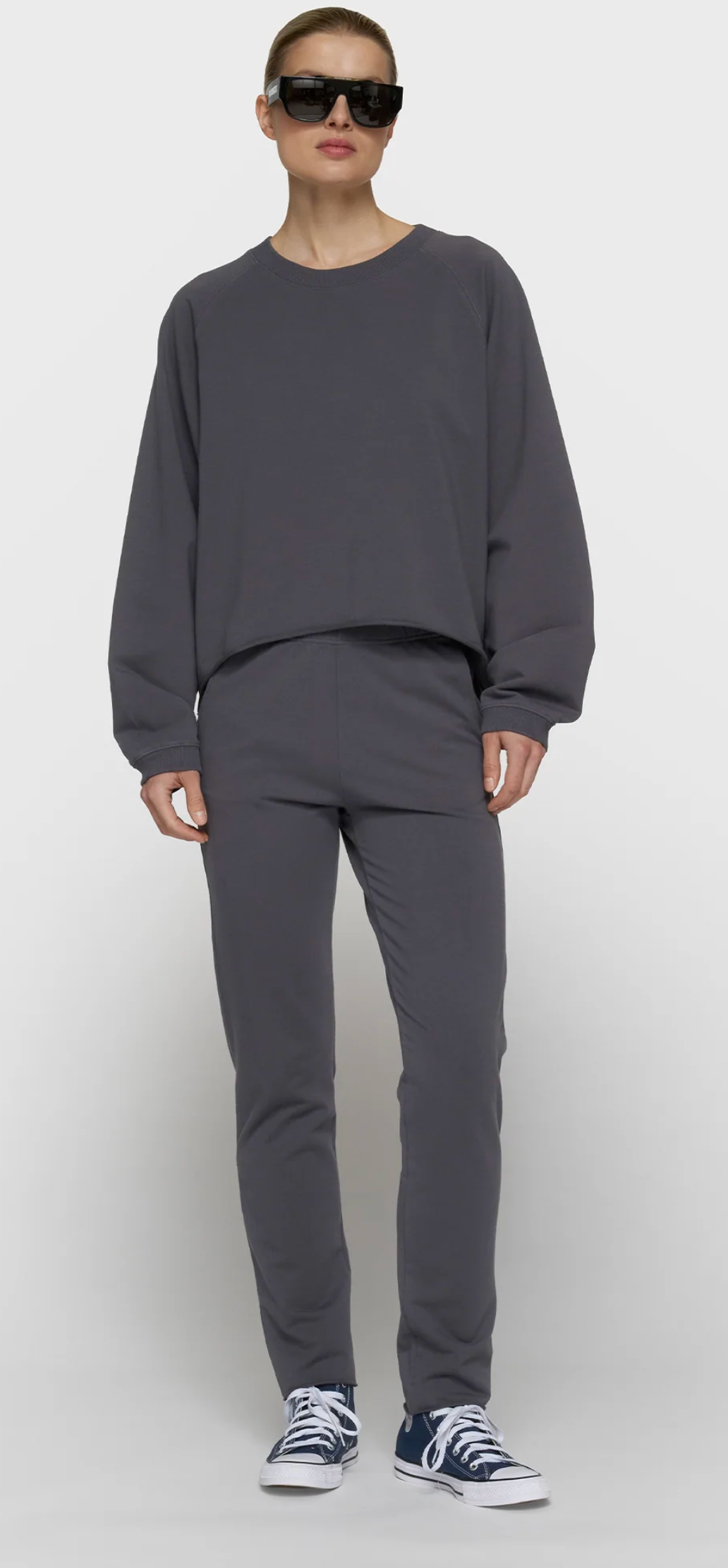 silent chique slim jogger steel blue - 10DAYS
