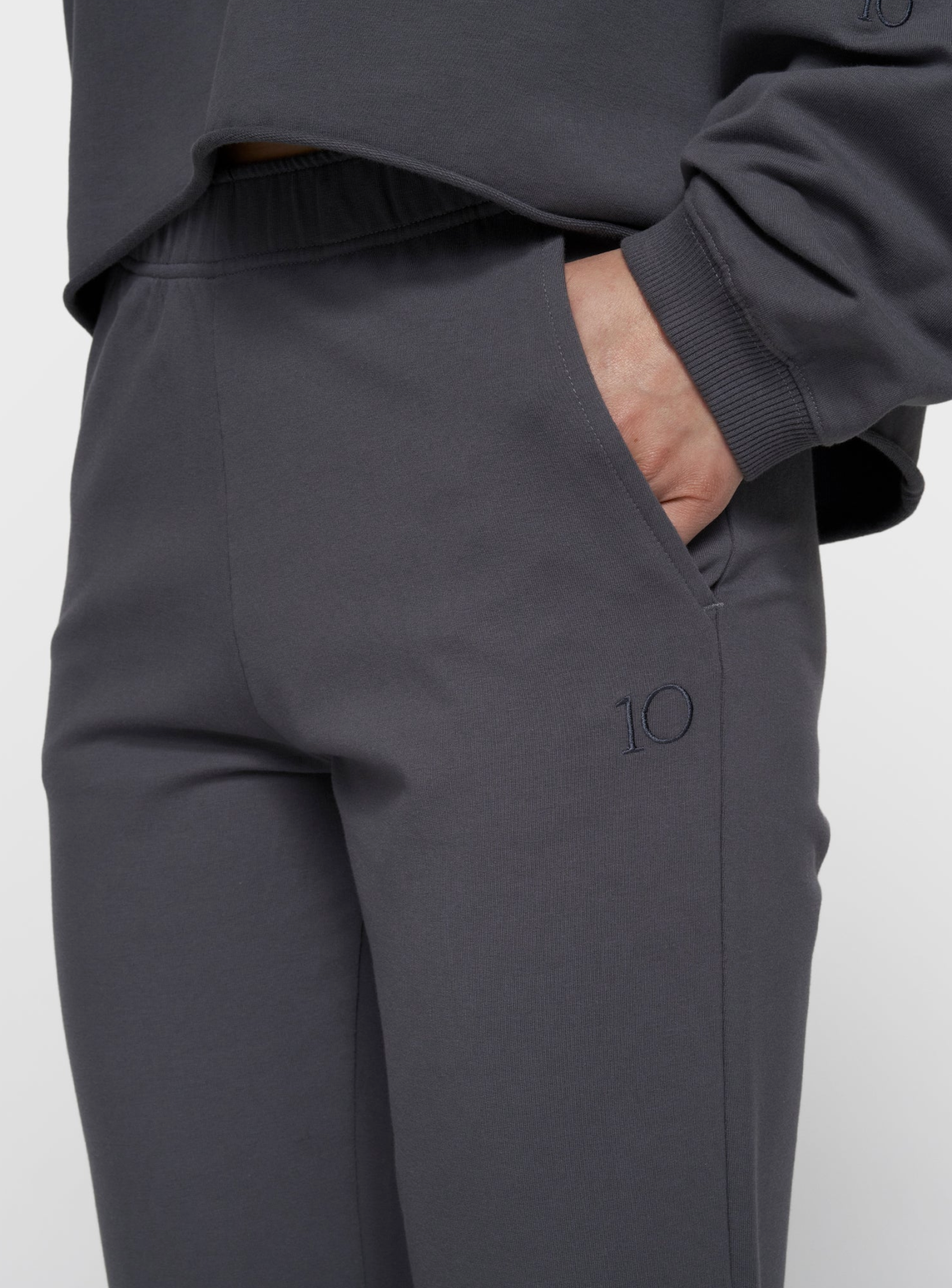 silent chique slim jogger steel blue - 10DAYS