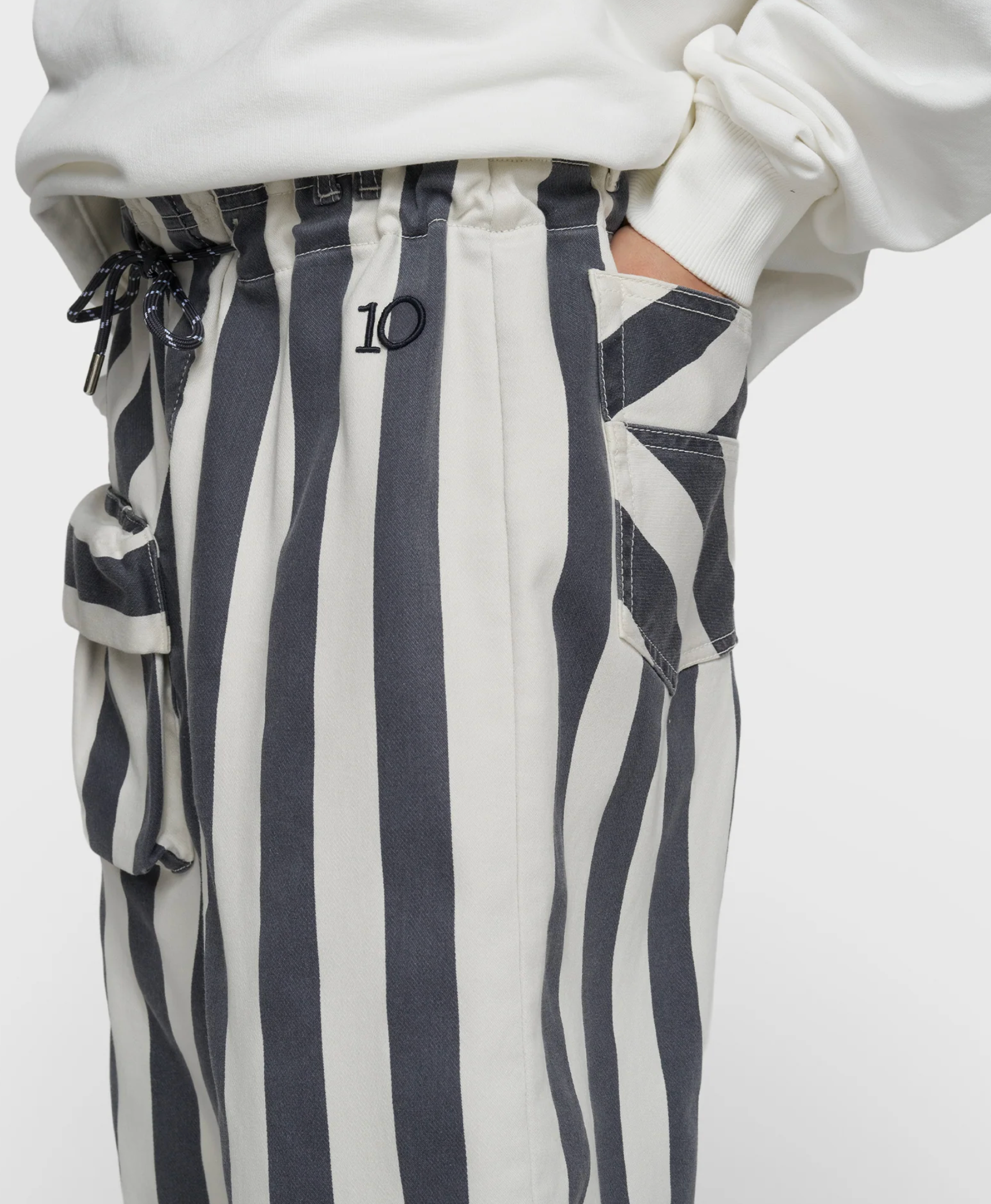 straight leg pants stripes- 10DAYS