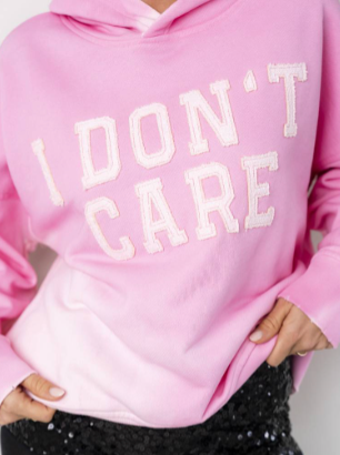 Hoodie  I DON´T CARE- YIPPIE HIPPIE