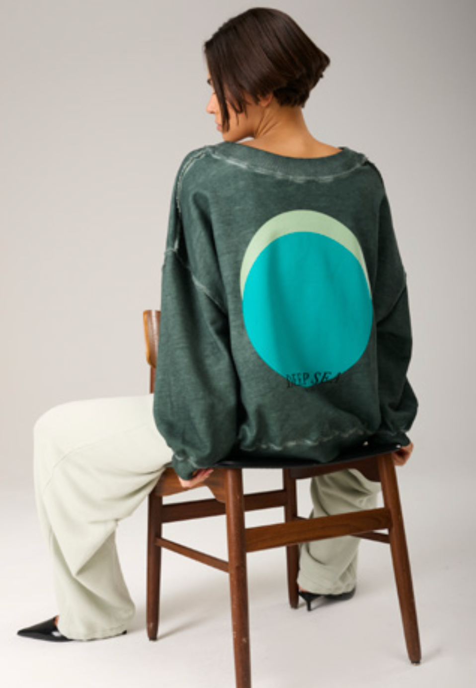 Sweater SKY_ CIRCLES DEEP SEA  - Liv Bergen