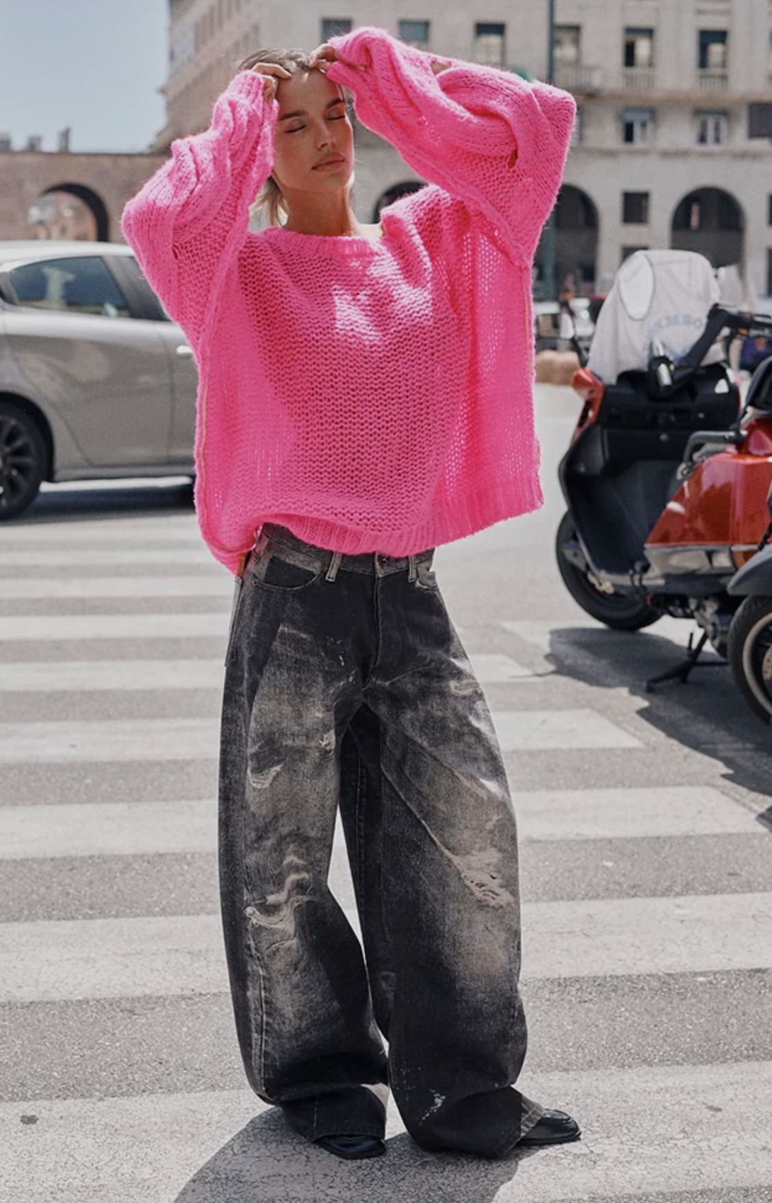 PANTS LASERPRINT DARKGREY  - Liv Bergen