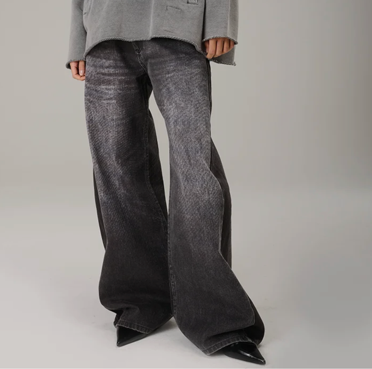 PANTS LASERPRINT DARKGREY  - Liv Bergen
