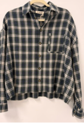 Shirt CALIFORNIA CROPPED CHECK GREEN  - Liv Bergen