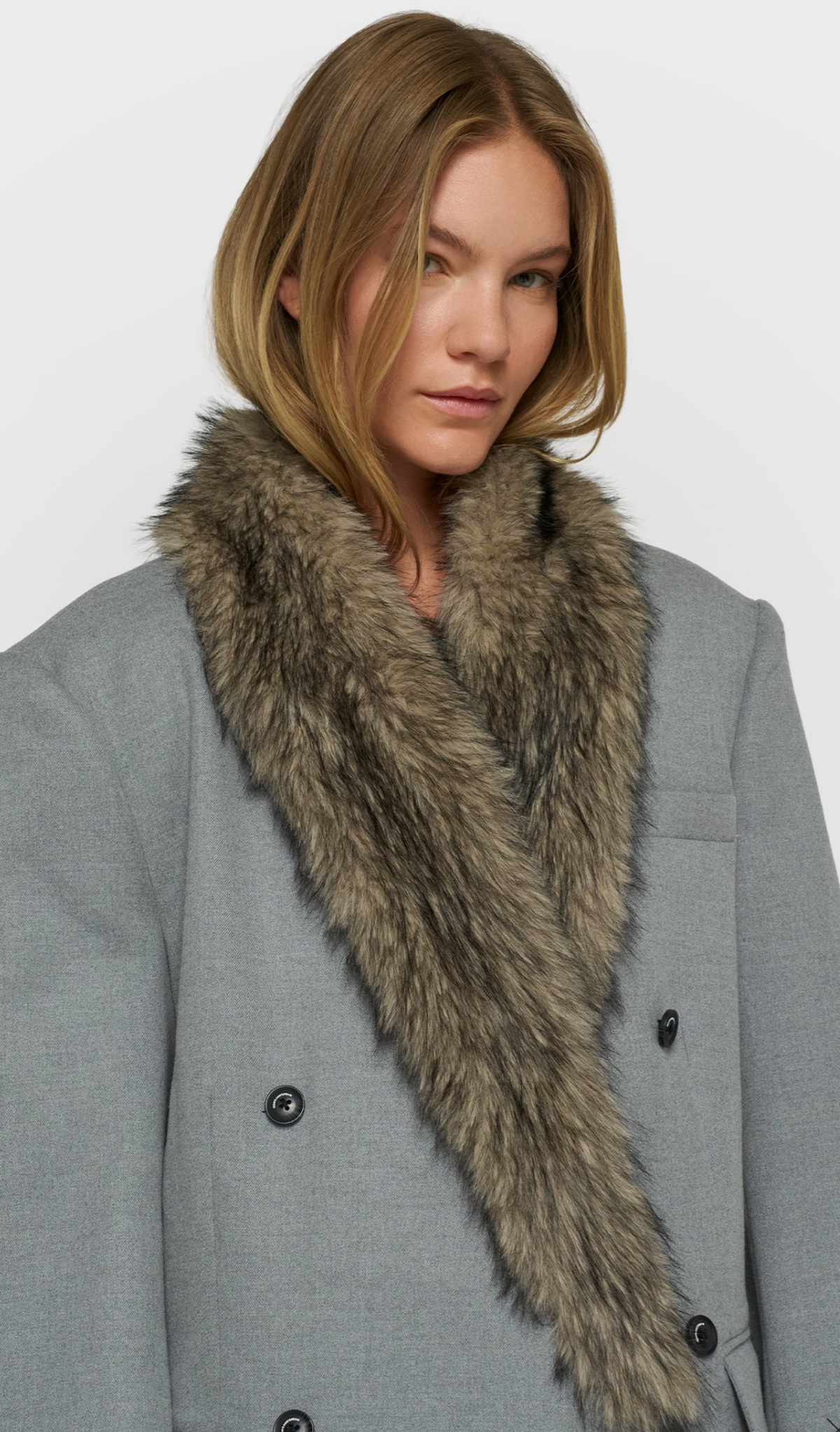 Two Tone Fluffy Scarf   - 10Days Amsterdam