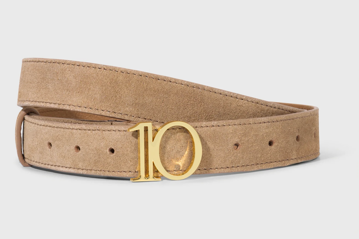 monogram belt suede light copper    - 10Days Amsterdam