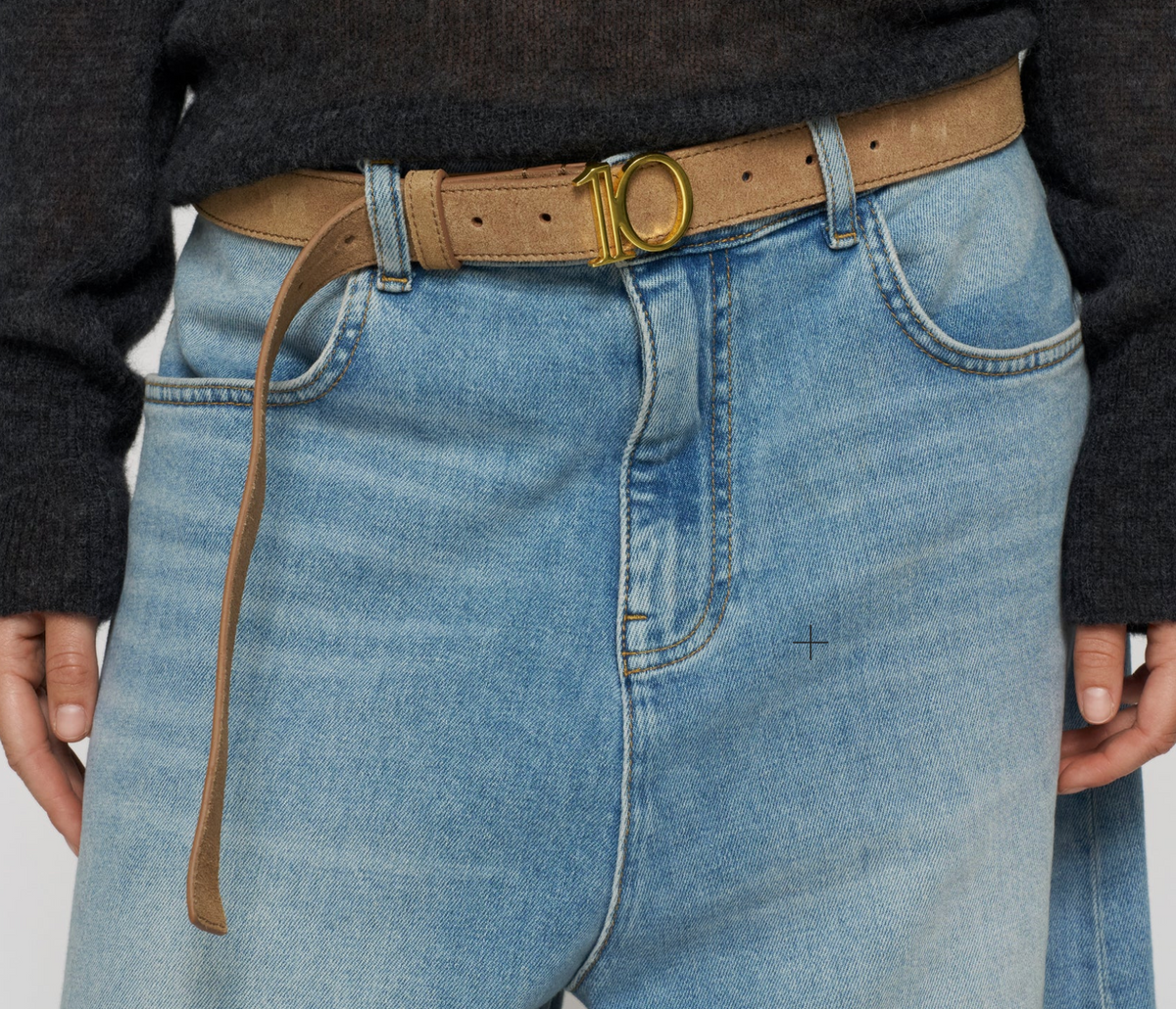 monogram belt suede light copper    - 10Days Amsterdam