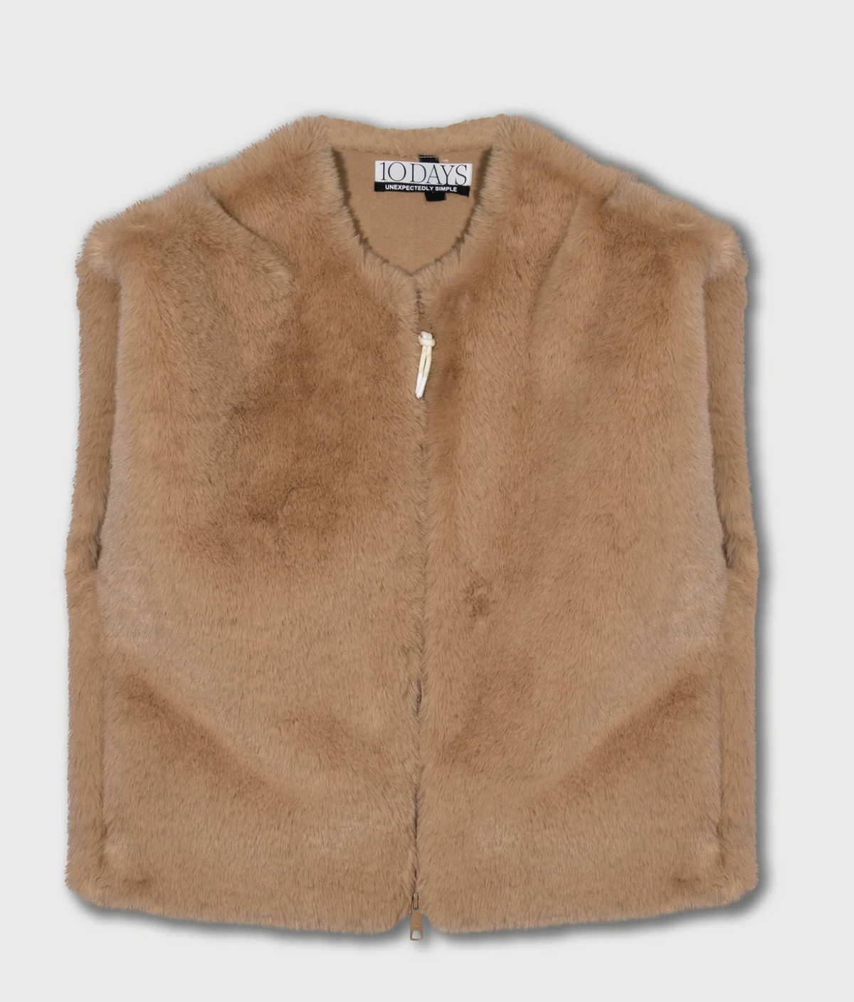 SSleeveless fluffy vest grey mango - 10DAYS